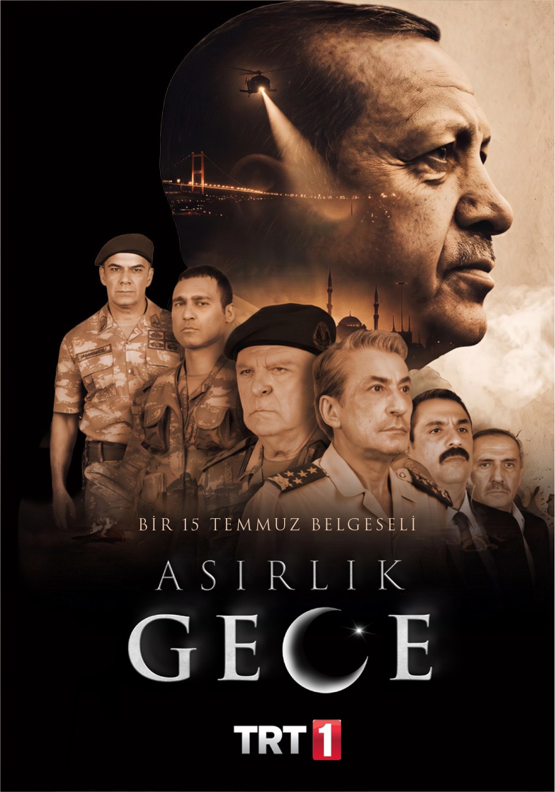 TRT 1 “Asırlık Gece” belgeseli afiş ve anahtar görsel tasarımı